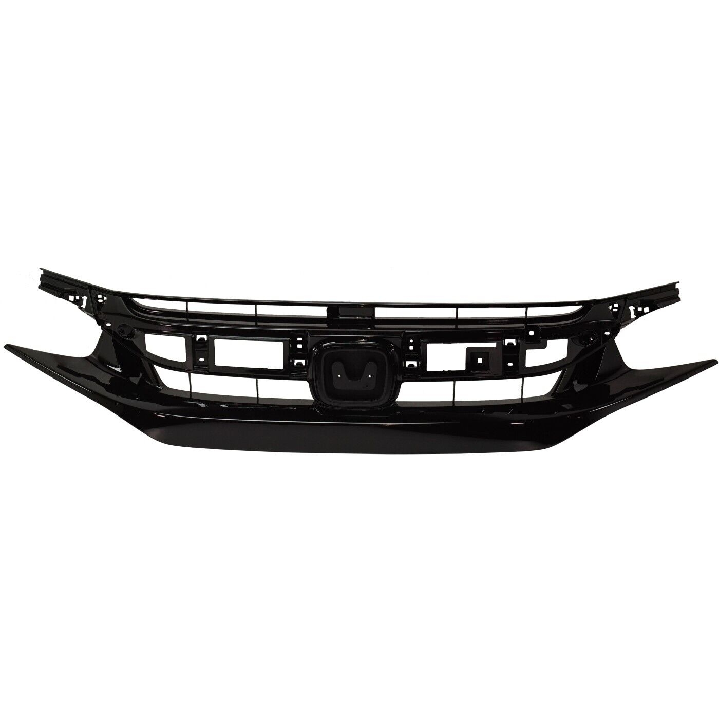 TBAF New Front Grille Shell & Insert Primed Black Fits Honda Civic 19